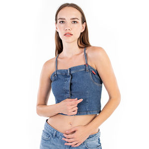 ACQUAVERDE DENIM TOP | WOMENS SIZE L